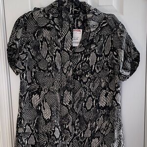 Black and White Snake Print Dress and Belt (NWT)